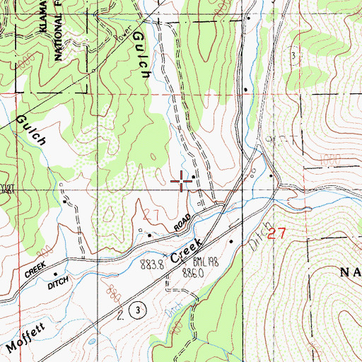Topographic Map of Costa Gulch, CA