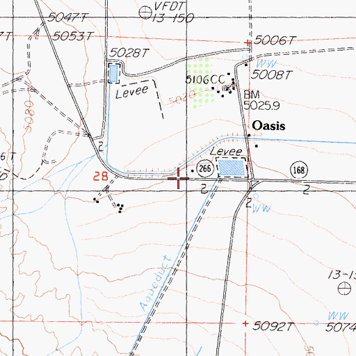 Topographic Map of Cottonwood Creek, CA