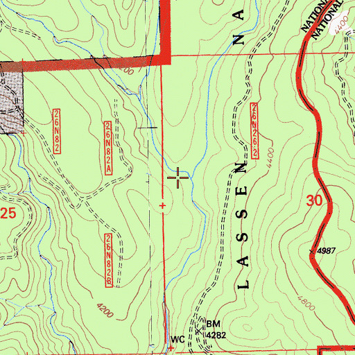 Topographic Map of Cottonwood Creek, CA