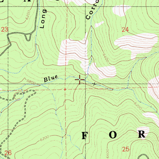 Topographic Map of Cottonwood Gulch, CA