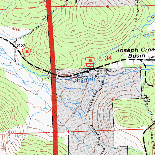 Topographic Map of Couch Creek, CA