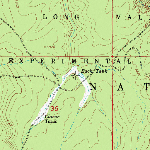 Topographic Map of Back Tank, AZ