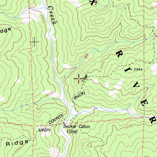 Topographic Map of County Line Trail, CA