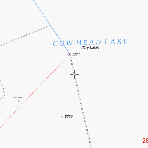 Topographic Map of Cow Head Lake, CA