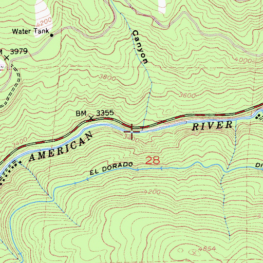 Topographic Map of Cox Canyon, CA