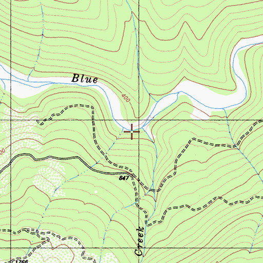 Topographic Map of Coyote Creek, CA
