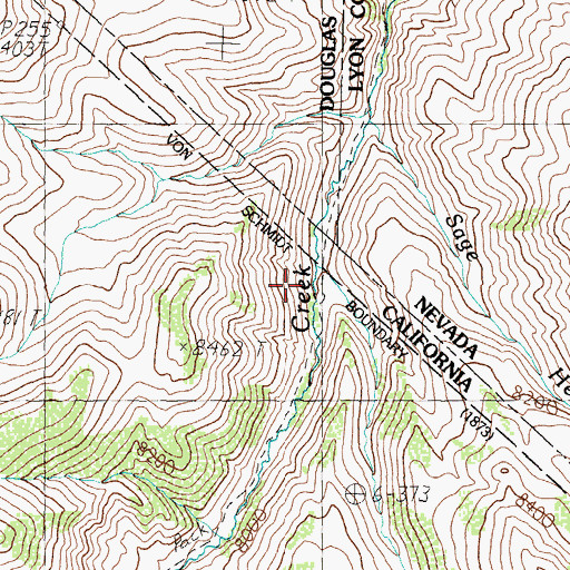 Topographic Map of Coyote Creek, CA