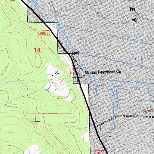 Topographic Map of Coyote Creek, CA