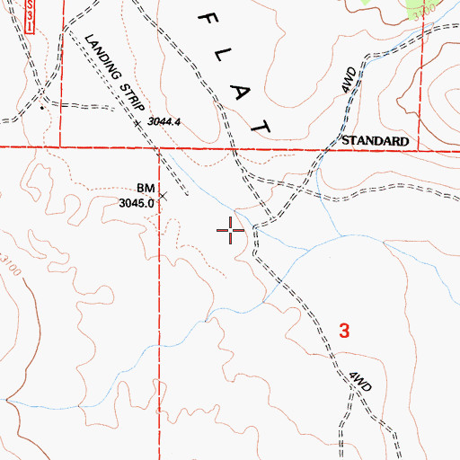 Topographic Map of Coyote Flat, CA