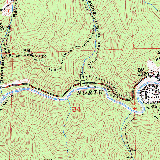 Topographic Map of Coyote Ravine, CA