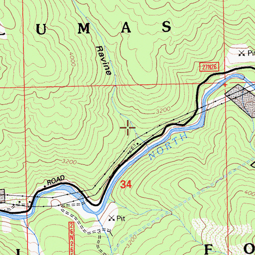 Topographic Map of Crablouse Ravine, CA