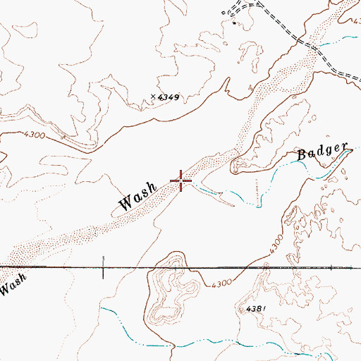 Topographic Map of Badger Wash, AZ