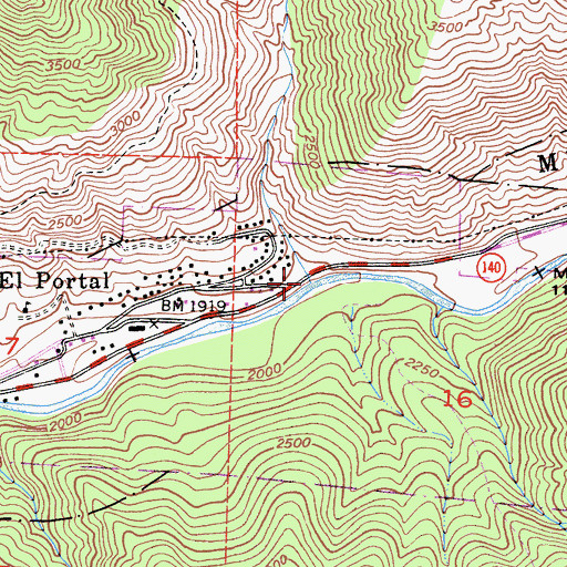Topographic Map of Crane Creek, CA