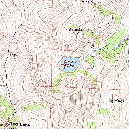 Topographic Map of Crater Lake, CA