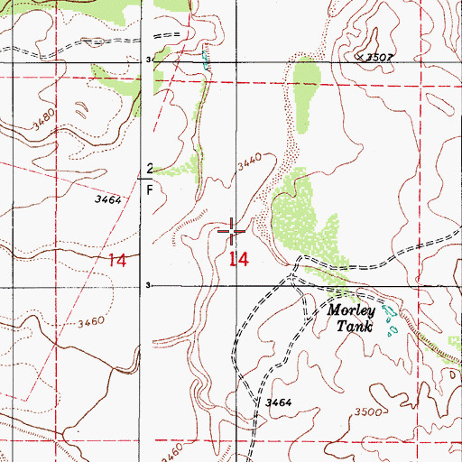 Topographic Map of Bailey Wash, AZ