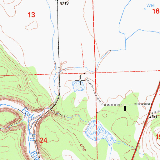 Topographic Map of Crowder Ranch, CA