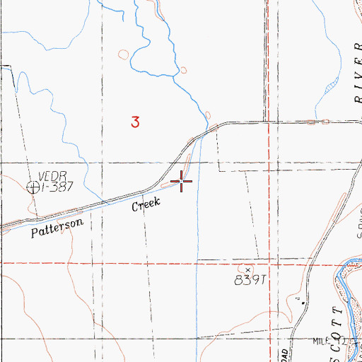 Topographic Map of Crystal Creek, CA