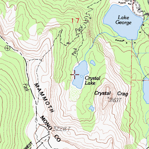 Topographic Map of Crystal Lake, CA