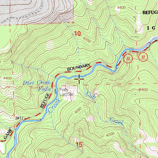 Topographic Map of Cub Creek, CA