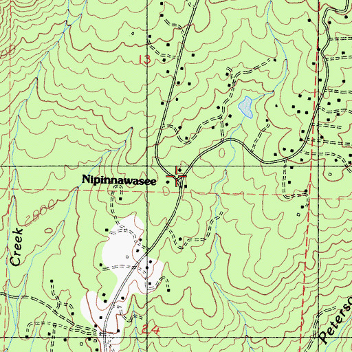 Topographic Map of Cunningham School (historical), CA