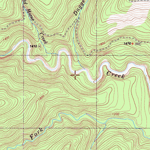 Topographic Map of Daggett Creek, CA