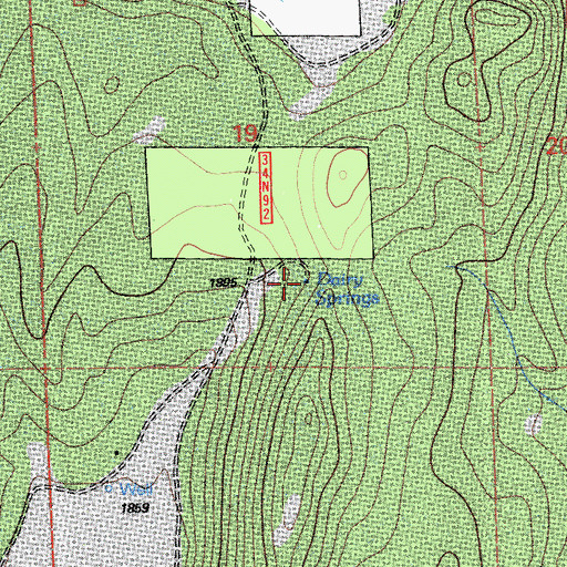 Topographic Map of Dairy Spring, CA