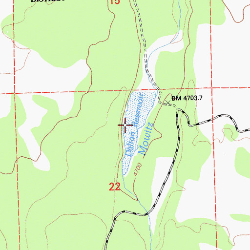 Topographic Map of Dalton Reservoir, CA