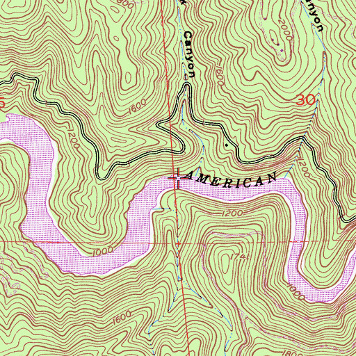 Topographic Map of Dark Canyon, CA