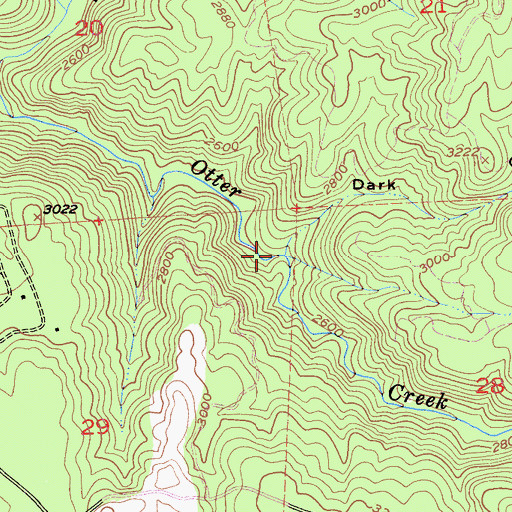 Topographic Map of Dark Canyon, CA