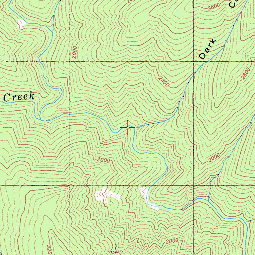 Topographic Map of Dark Canyon, CA