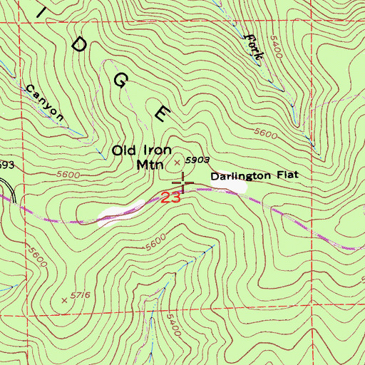 Topographic Map of Darlington Flat, CA