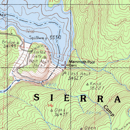 Topographic Map of Daulton Creek, CA