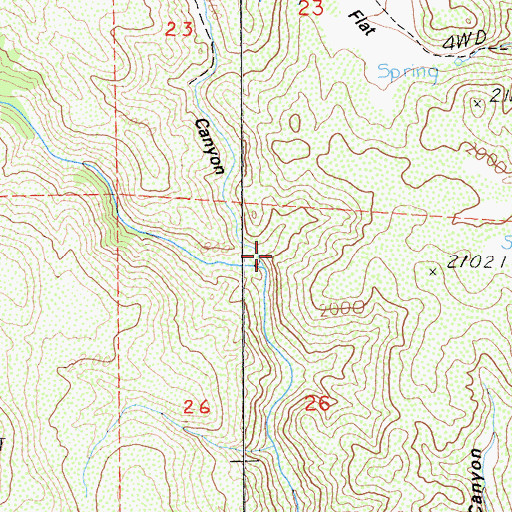 Topographic Map of Davis Canyon, CA