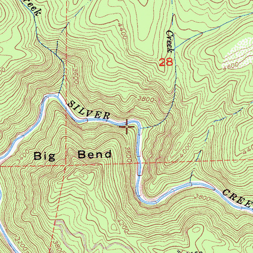 Topographic Map of Davis Creek, CA