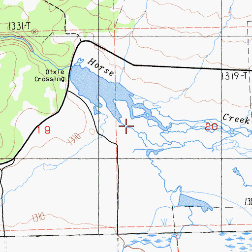 Topographic Map of Davis Creek, CA