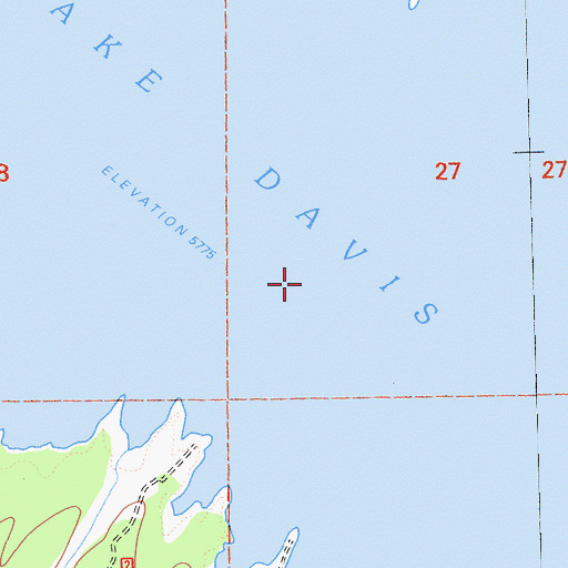 Topographic Map of Lake Davis, CA