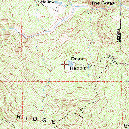 Topographic Map of Dead Rabbit, CA