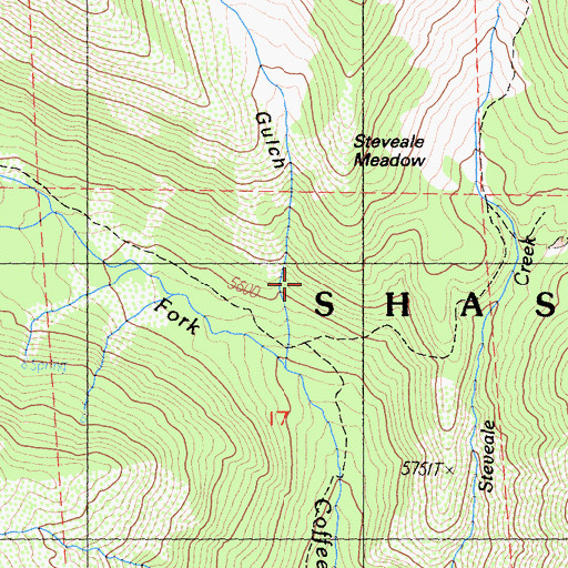 Topographic Map of Deadman Gulch, CA