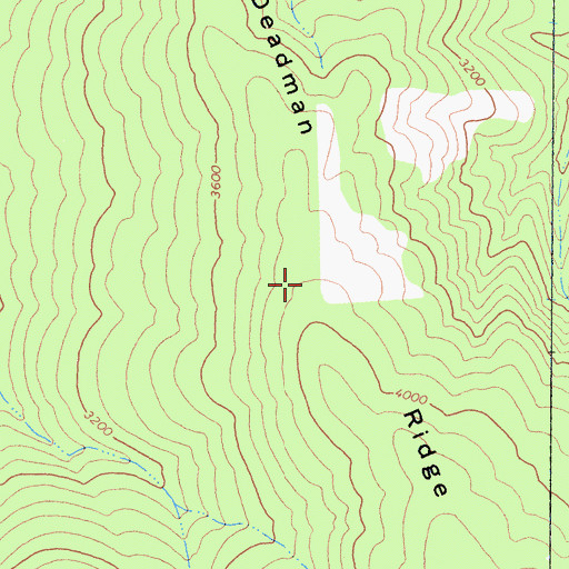 Topographic Map of Deadman Ridge, CA