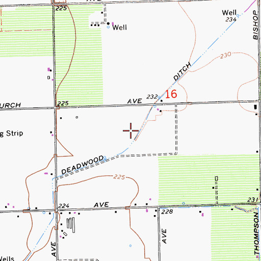 Topographic Map of Deadwood Ditch, CA