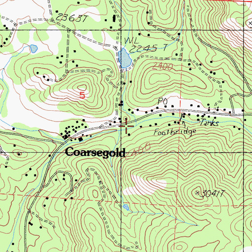 Topographic Map of Deadwood Gulch, CA