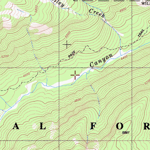 Topographic Map of Death Valley Creek, CA