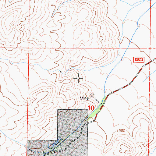 Topographic Map of Declaration Mine, CA