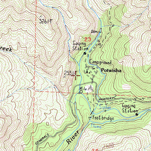 Topographic Map of Deep Canyon, CA