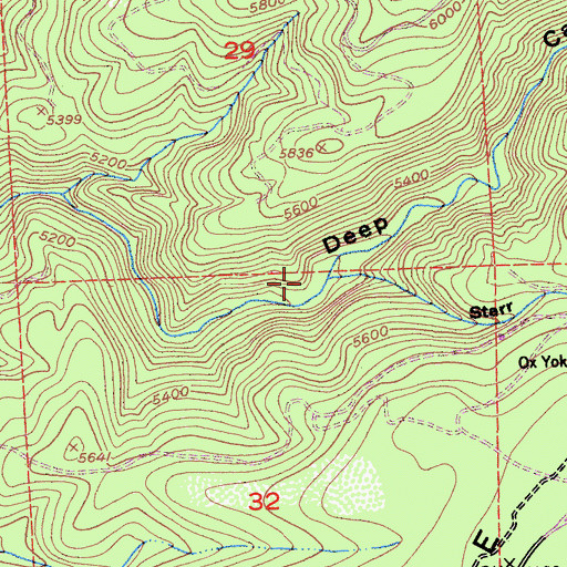 Topographic Map of Deep Canyon, CA