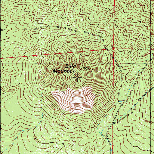 Topographic Map of Bald Mountain, AZ