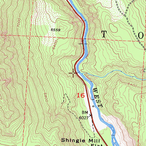 Topographic Map of Deep Creek, CA