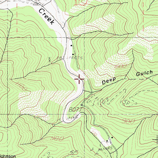 Topographic Map of Deep Gulch, CA
