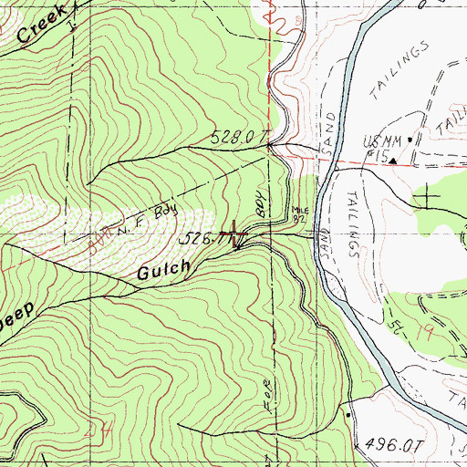 Topographic Map of Deep Gulch, CA