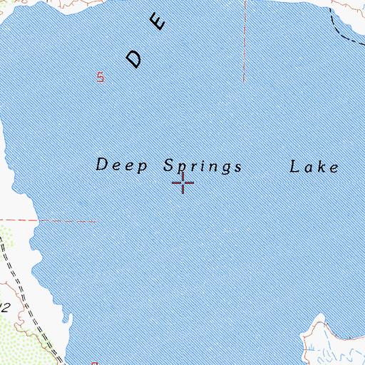 Topographic Map of Deep Springs Lake, CA